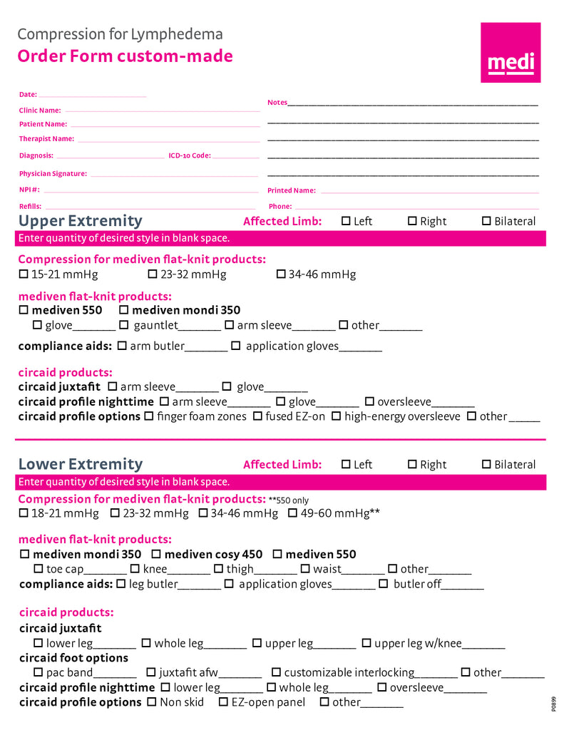 CUSTOMS ORDER FORM PAD (25/PAD)