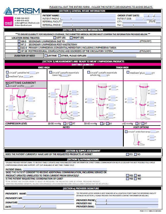 LTA PRISM WOUND CARE FORM (25/PAD)