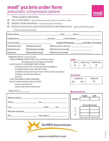 MEDI PCS BRIO SUNMED RX PAD(8.5 X 11)
