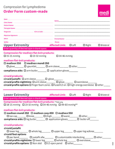 CUSTOMS ORDER FORM PAD (25/PAD)