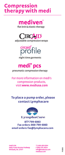 LYMPHACARE / MEDI PCS TRIFOLD (25/PACK)