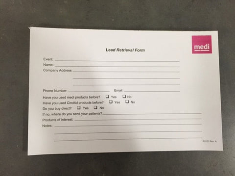 SHOW LEAD FORM (50 PER PAD)