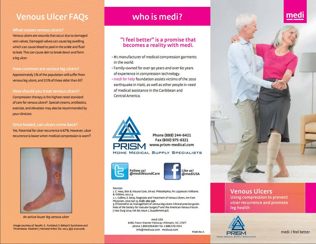 PRISM VENOUS ULCERS TRIFOLD (PACKS OF 25)