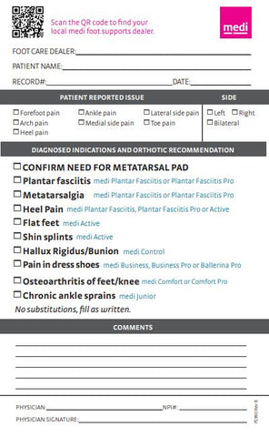 FOOTCARE SCRIPT PAD